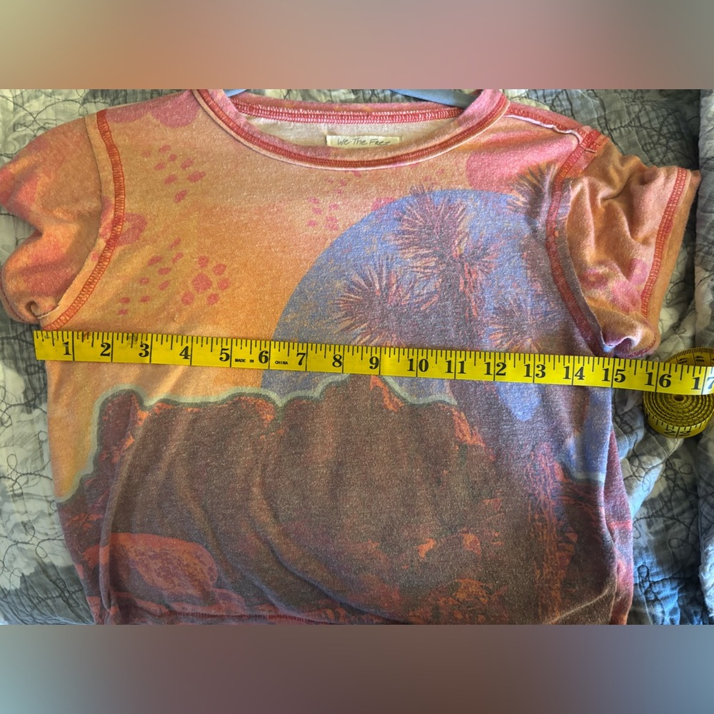We The Free Sunset Desert Crop Top - Pink and Blue - Picture 4 of 7
